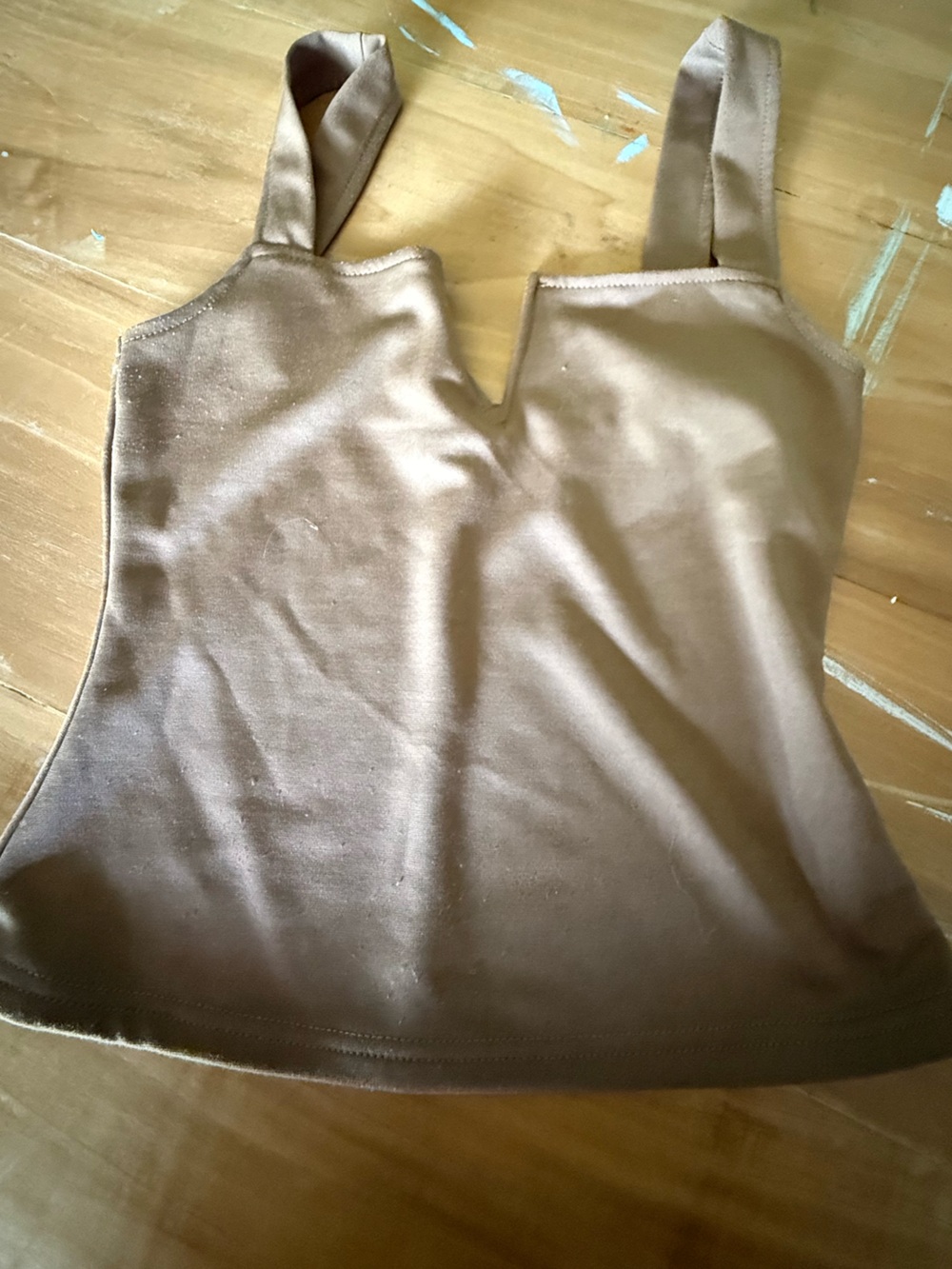 Everyday V-Notch Tank Top in Taupe